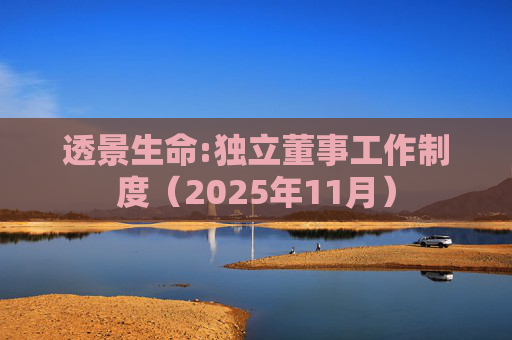 透景生命:独立董事工作制度（2025年11月）