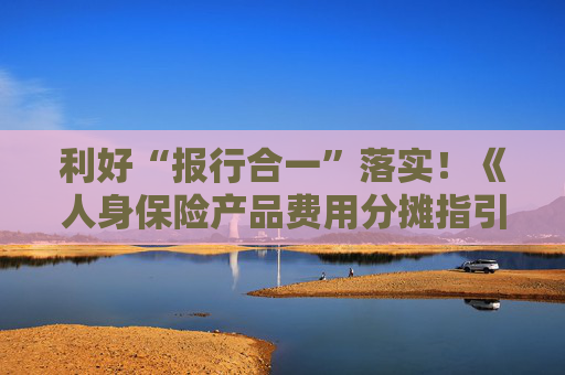 利好“报行合一”落实！《人身保险产品费用分摊指引》出炉  第1张