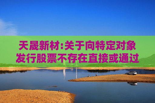 天晟新材:关于向特定对象发行股票不存在直接或通过利益相关方向参与认购的投资者提供财务资助或补偿的公告