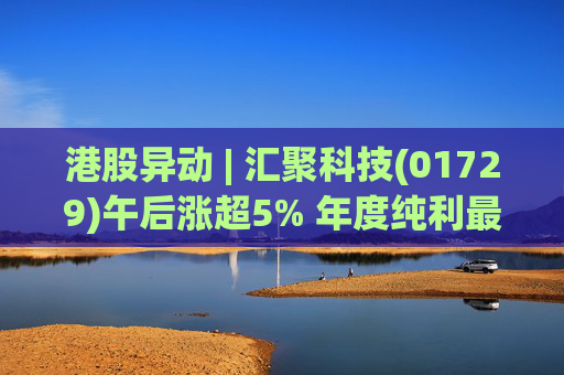港股异动 | 汇聚科技(01729)午后涨超5% 年度纯利最多增长70% 机构指业绩预告超预期