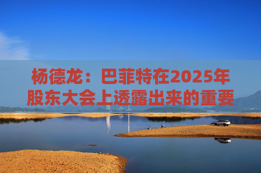 杨德龙：巴菲特在2025年股东大会上透露出来的重要投资机遇