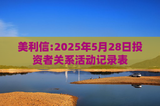 美利信:2025年5月28日投资者关系活动记录表  第1张